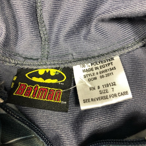 Batman Gray Lightweight Jacket size 7 - Picture 8 of 9